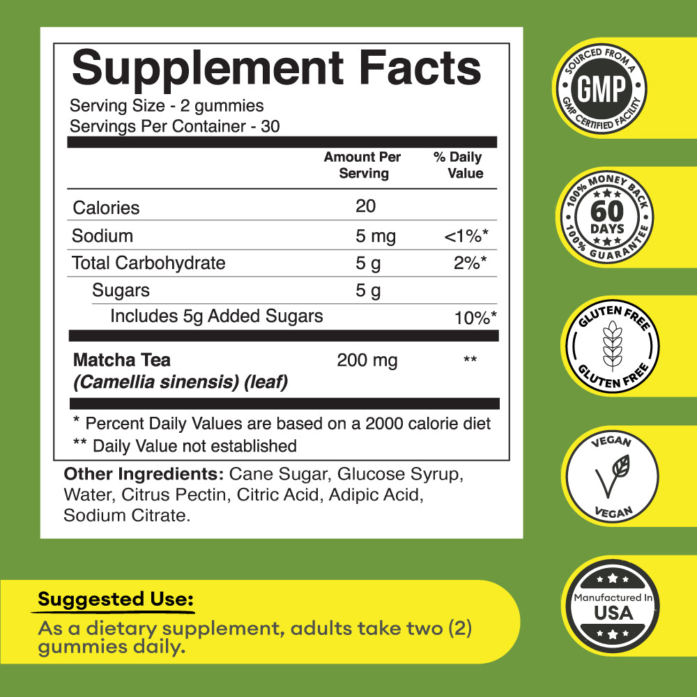 Matcha Green Tea Extract Gummies VitaPatch